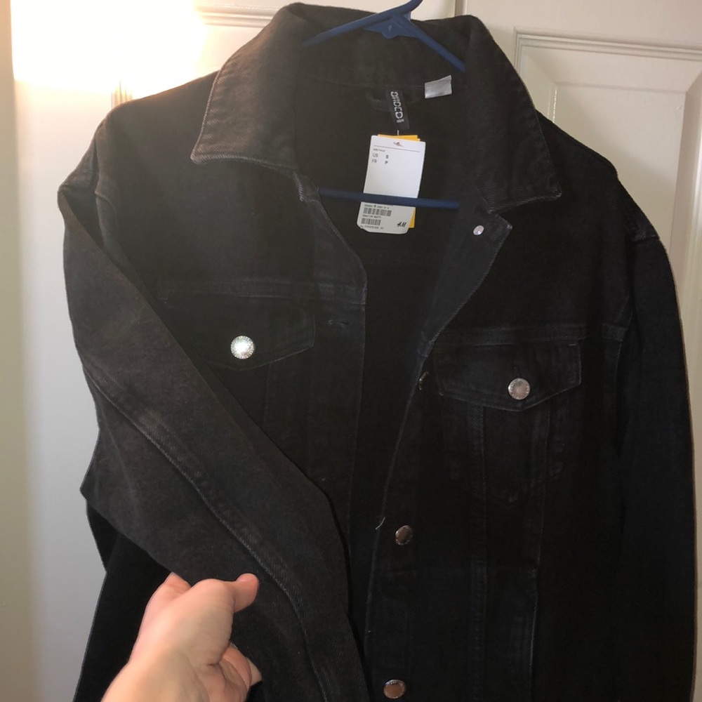 black jean jacket